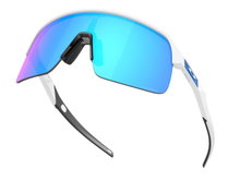 Oakley Sonnenbrille Sutro Lite (Glasfarbe: Prizm sapphire) weiss matt - 1 Brille mit Hartschalenetui
